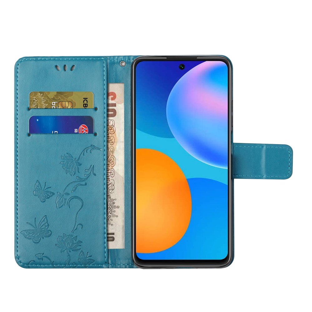 Samsung Galaxy A82 5G Leren vlinderhoesje Blauw