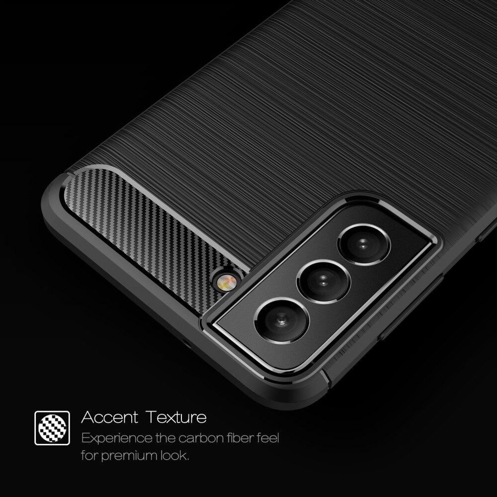 Hoesje TPU Brushed Samsung Galaxy S21 FE Zwart