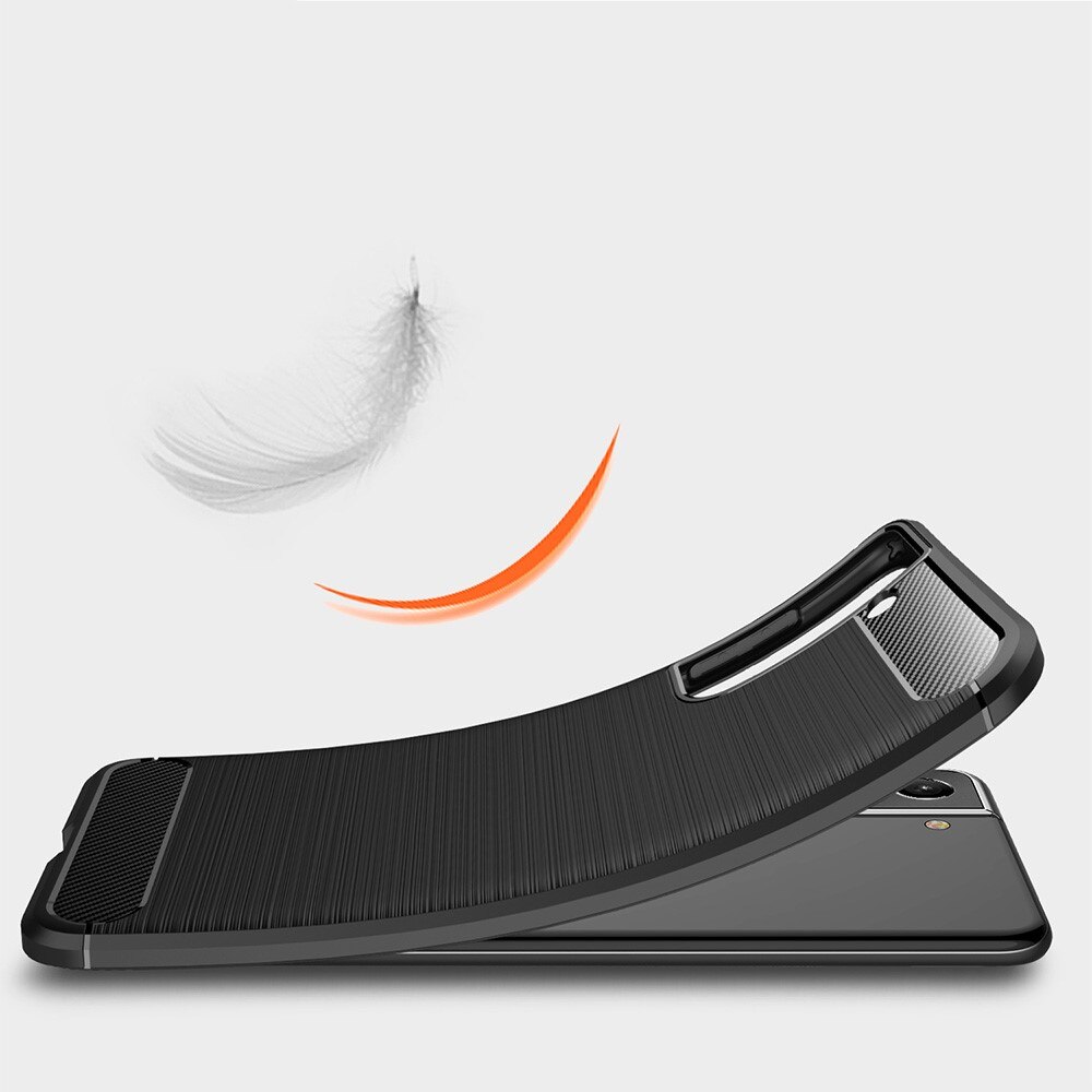 Hoesje TPU Brushed Samsung Galaxy S21 FE Zwart