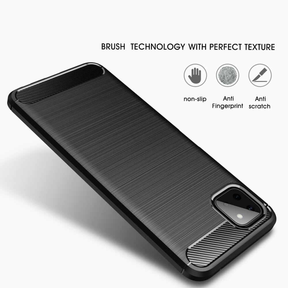 Hoesje TPU Brushed Samsung Galaxy A22 5G Zwart