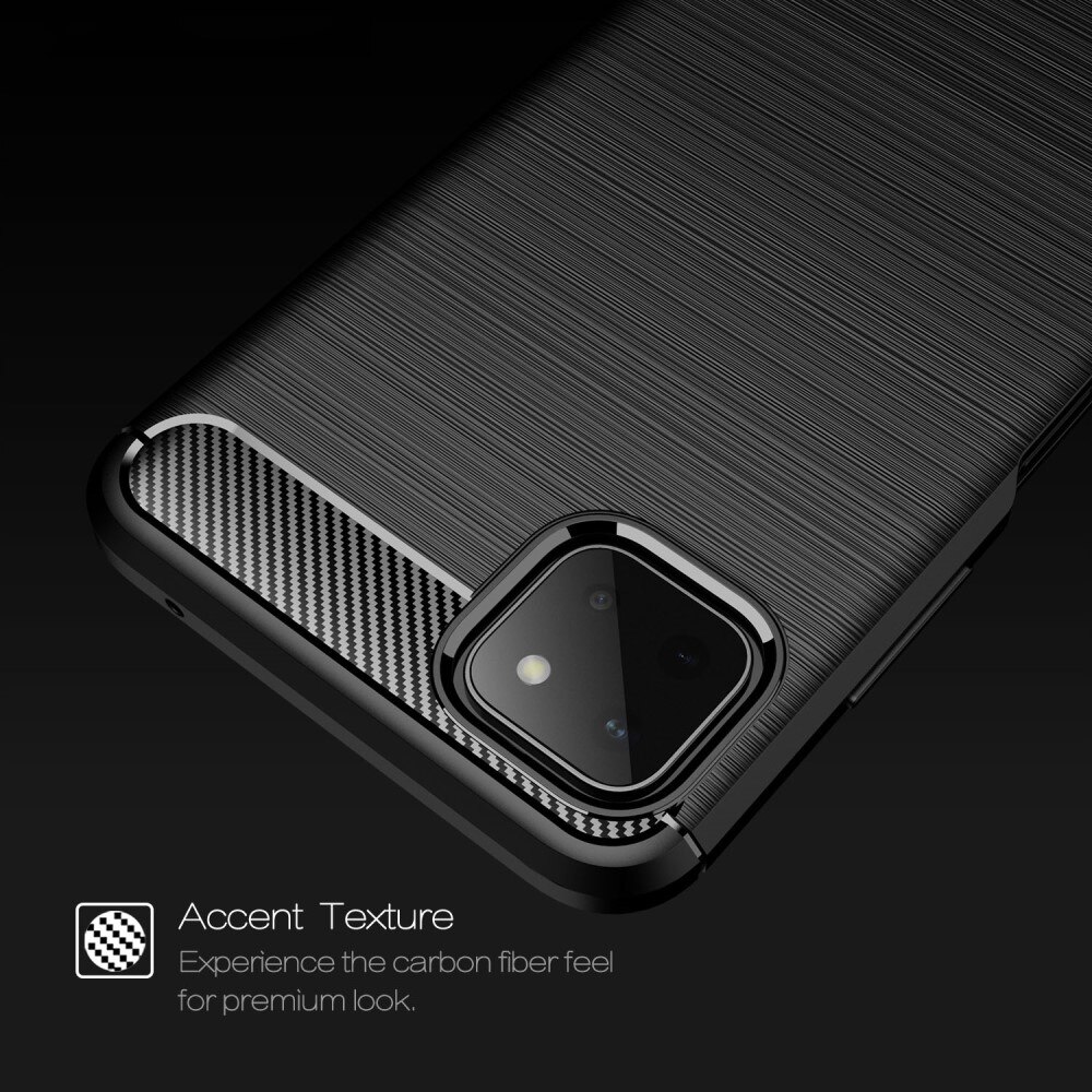 Hoesje TPU Brushed Samsung Galaxy A22 5G Zwart