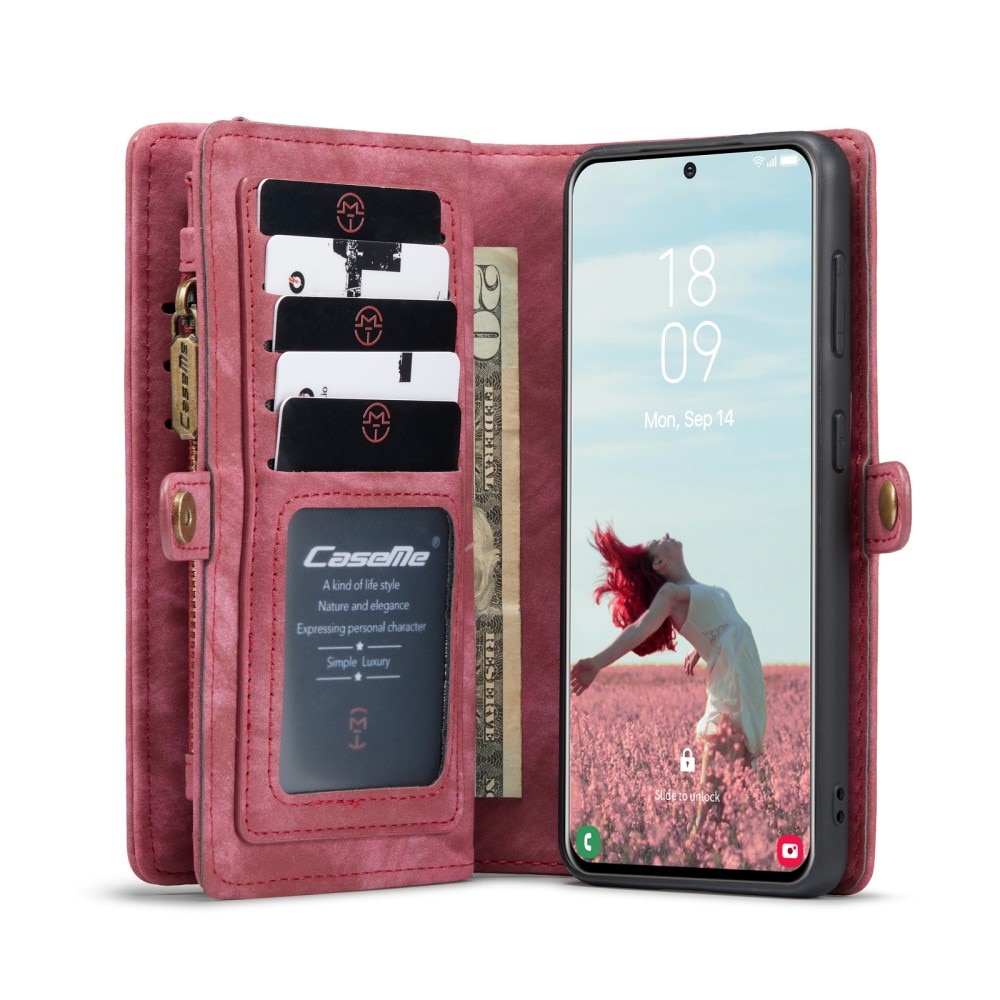 Multi-slot hoesje Samsung Galaxy S21 FE Rood