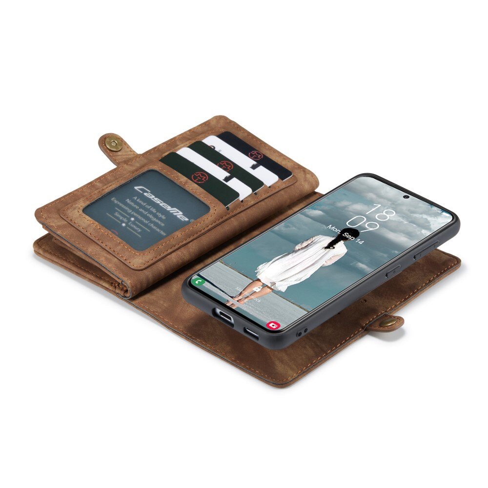 Multi-slot Hoesje Samsung Galaxy S21 FE Bruin