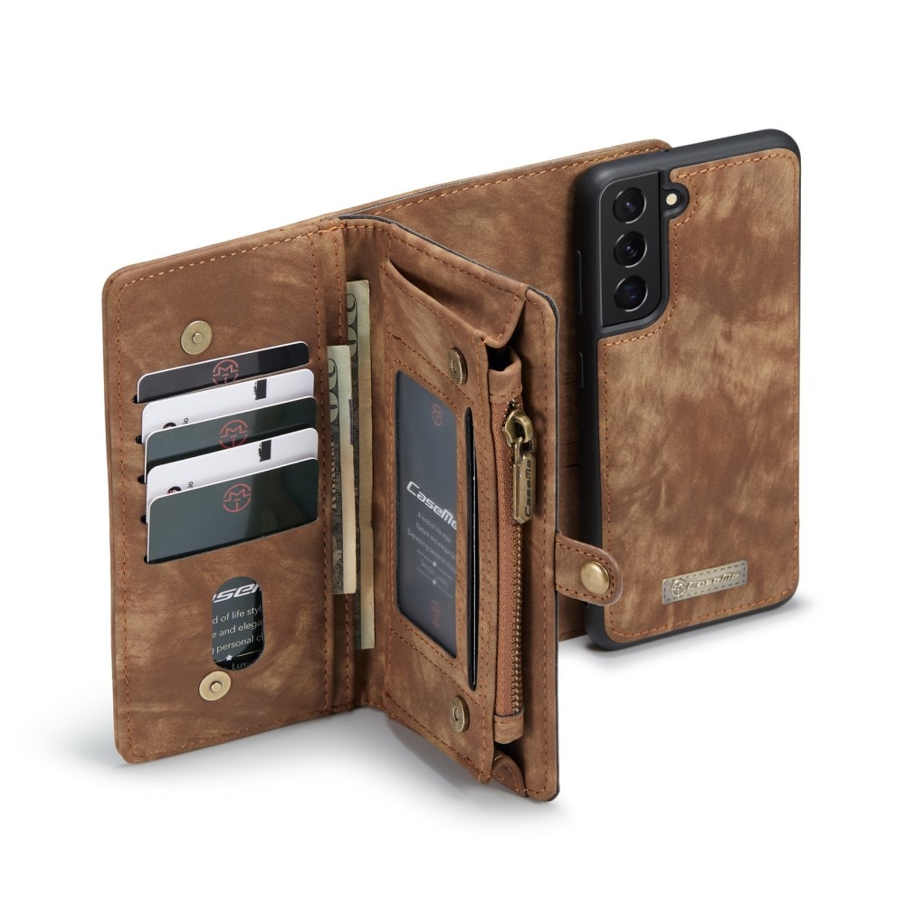 Multi-slot Hoesje Samsung Galaxy S21 FE Bruin