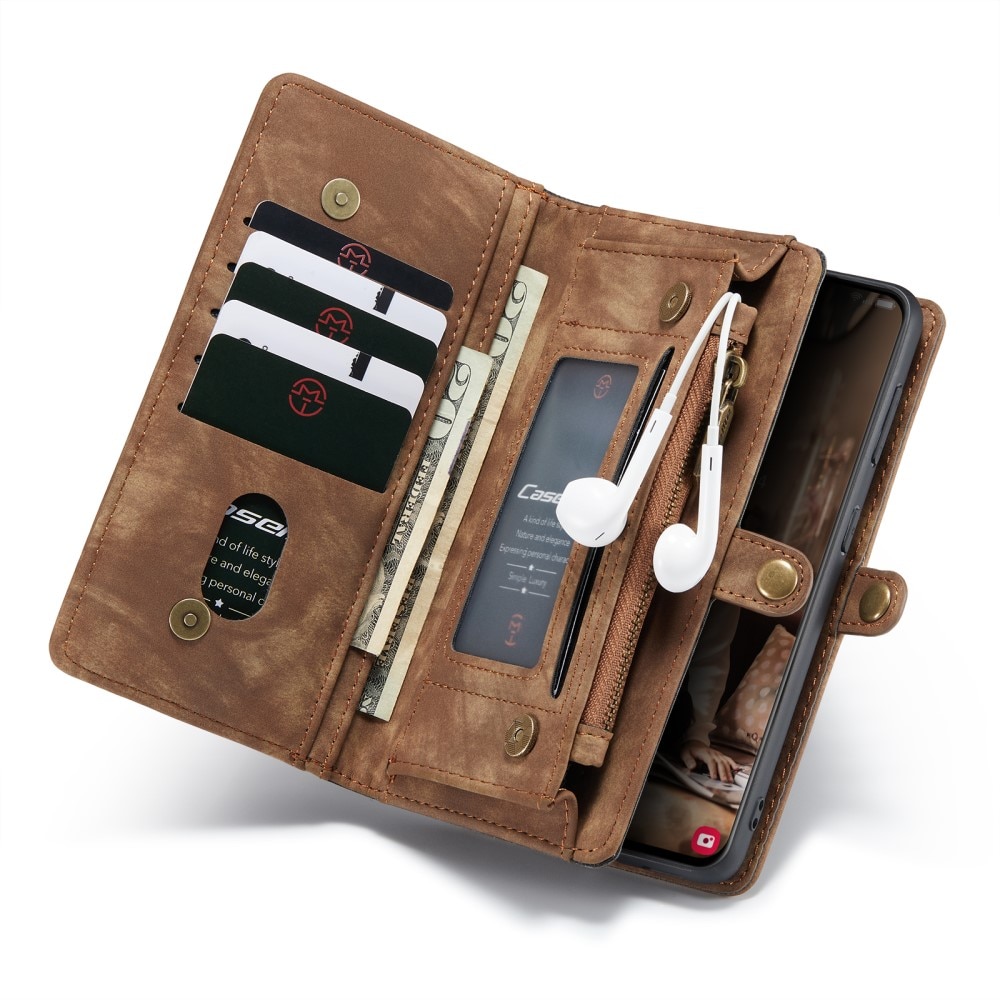 Multi-slot Hoesje Samsung Galaxy S21 FE Bruin