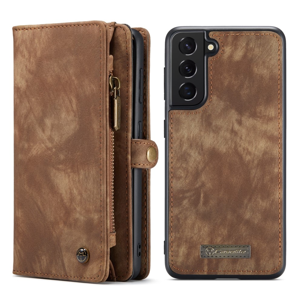 Multi-slot Hoesje Samsung Galaxy S21 FE Bruin