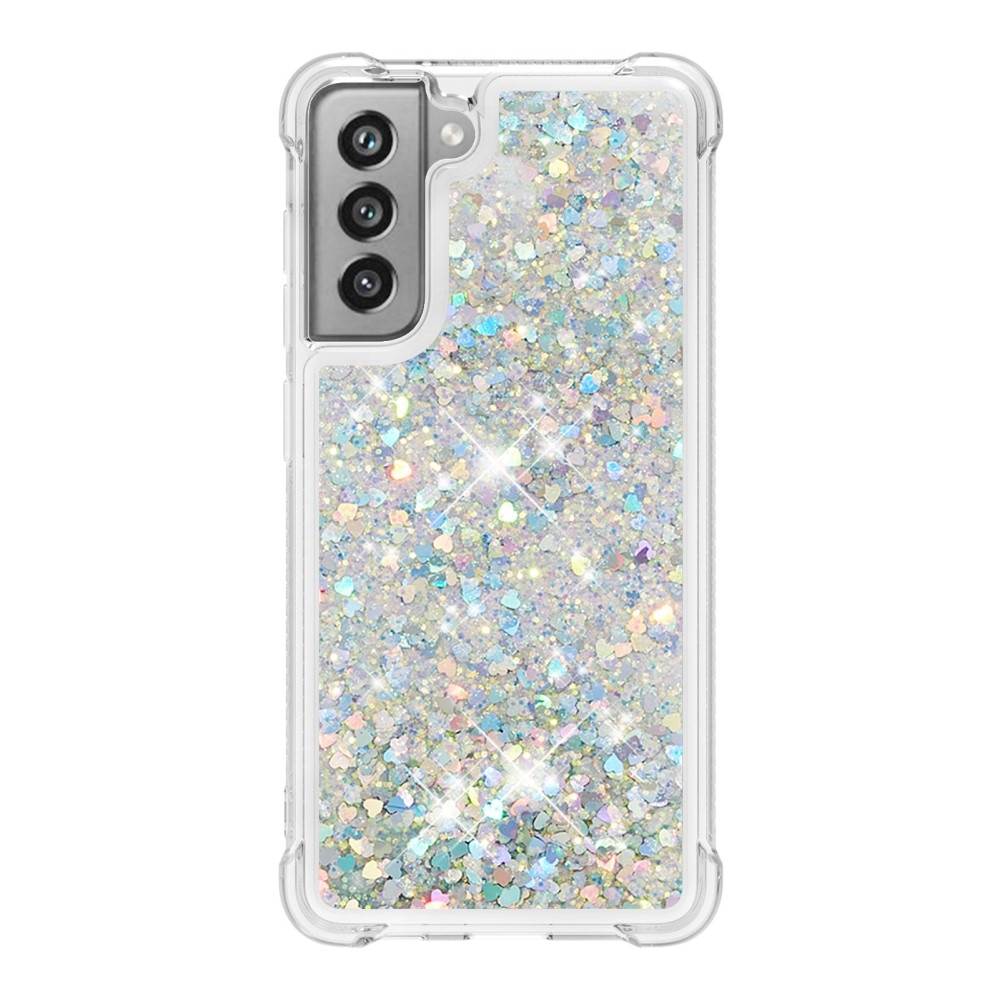Samsung Galaxy S21 FE Glitter Powder TPU Case Zilver