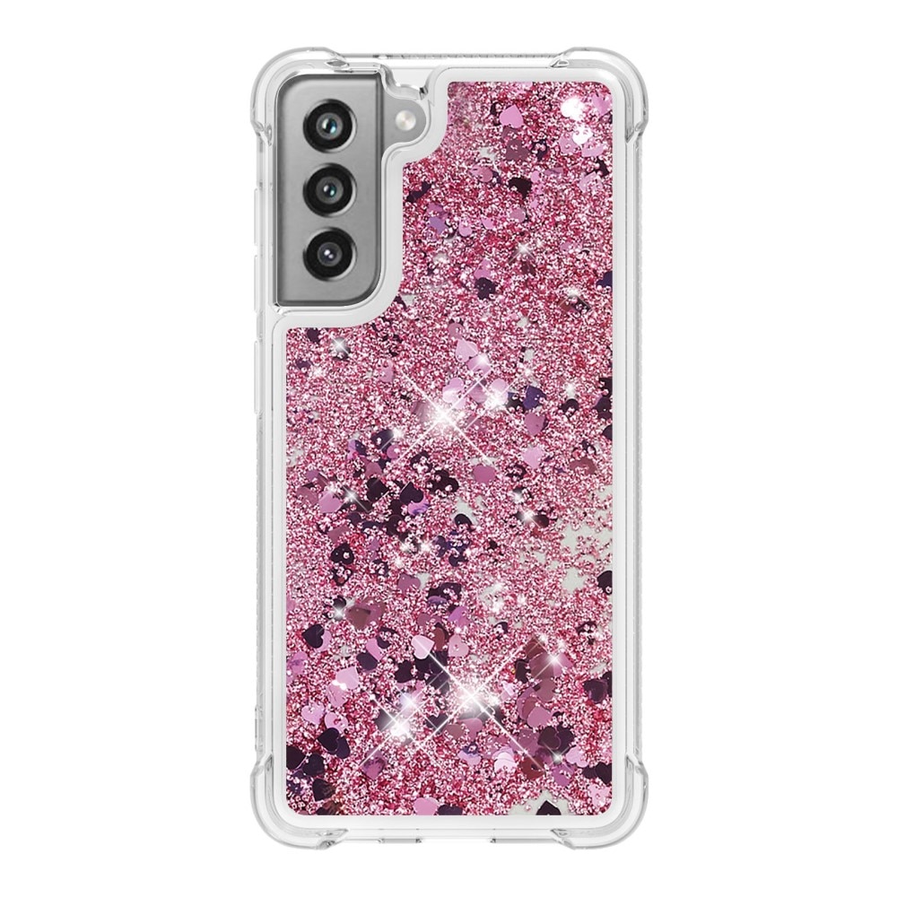 Samsung Galaxy S21 FE Glitter Powder TPU Hoesje roze