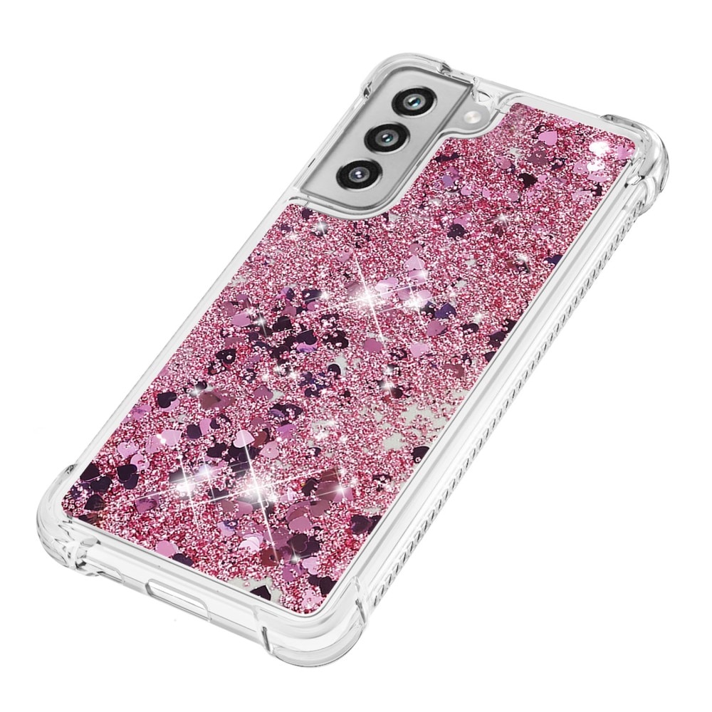 Samsung Galaxy S21 FE Glitter Powder TPU Hoesje roze