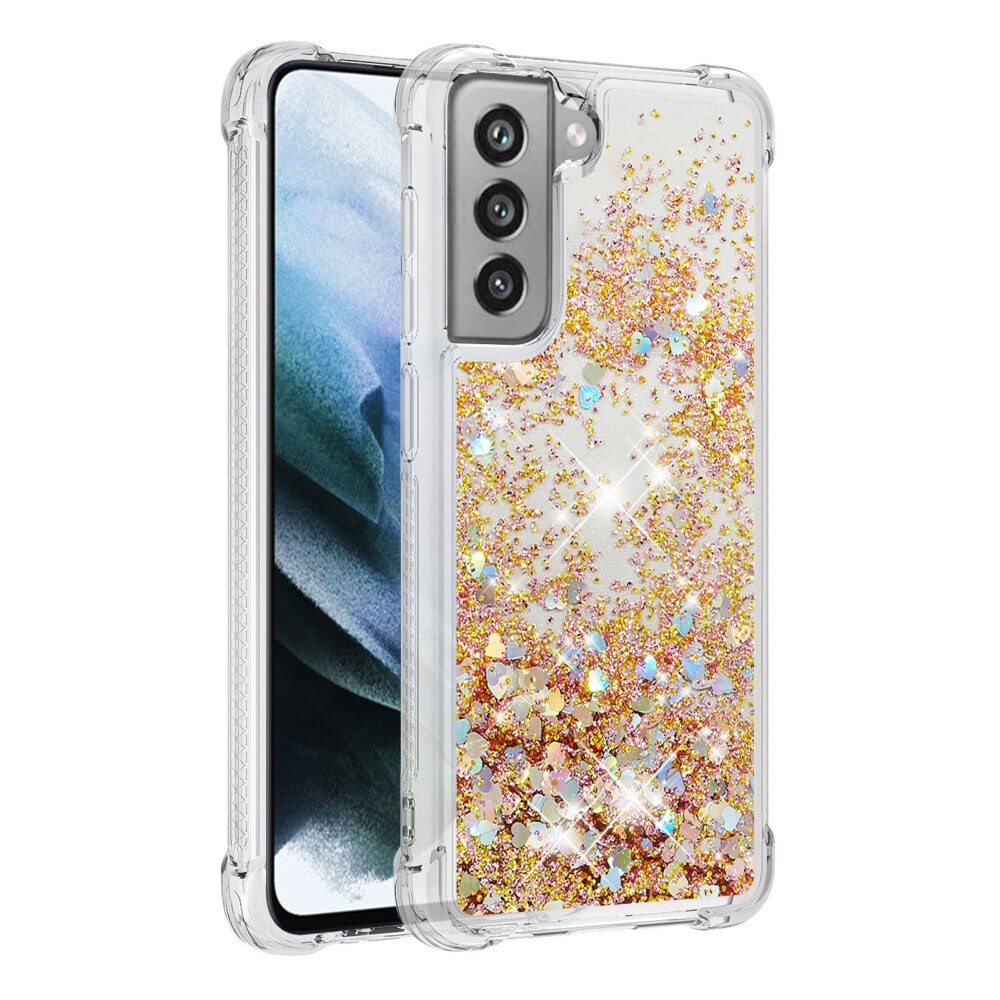 Samsung Galaxy S21 FE Glitter Powder TPU Case Goud