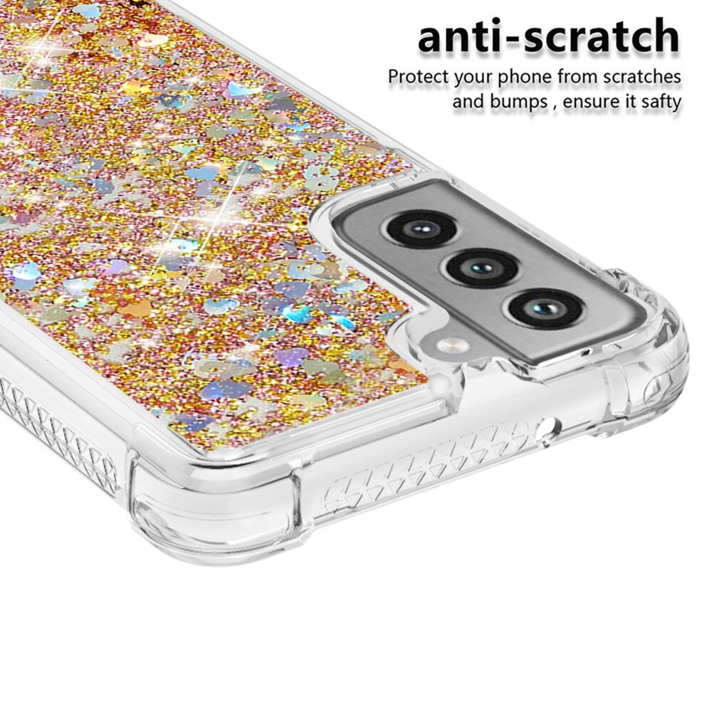 Samsung Galaxy S21 FE Glitter Powder TPU Case Goud