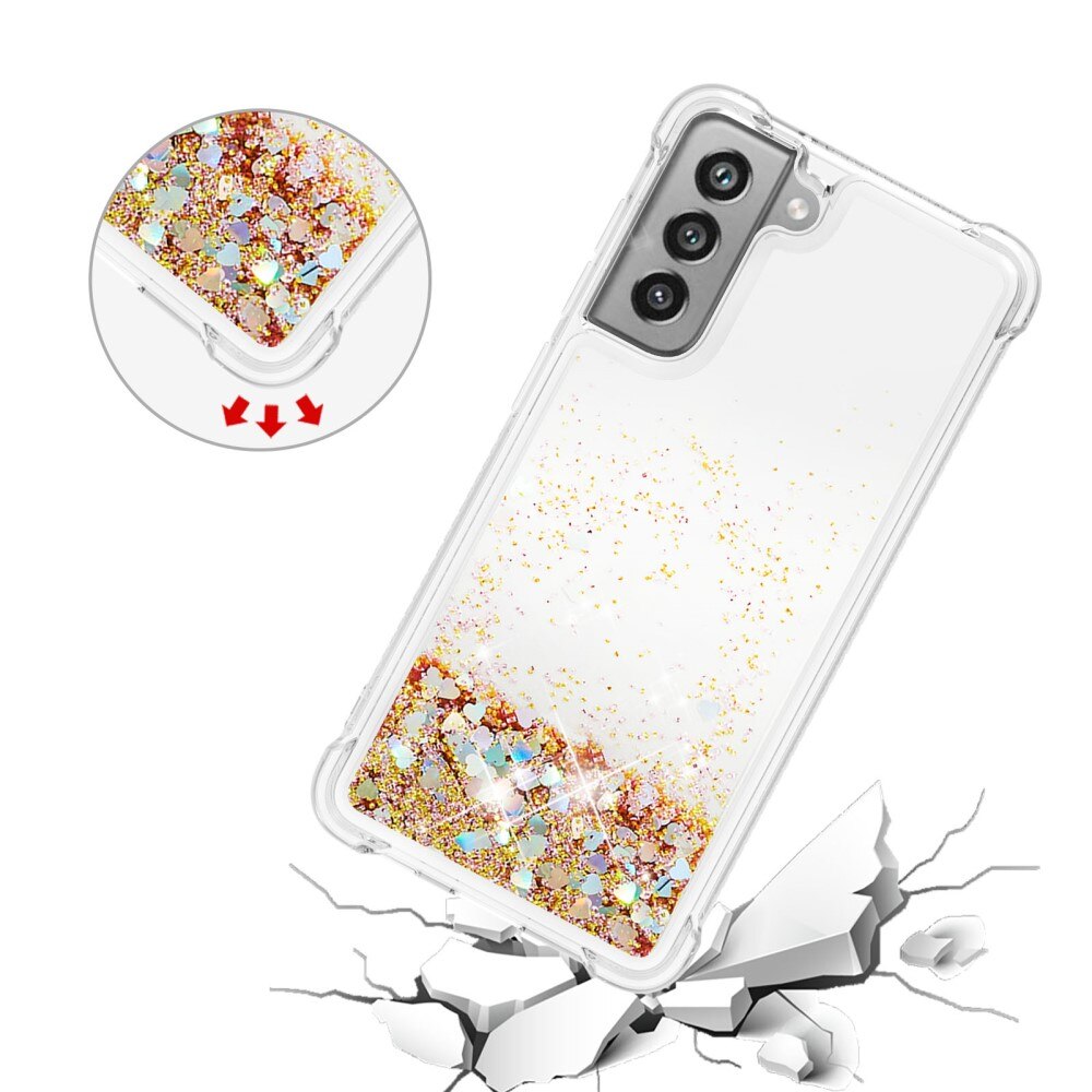 Samsung Galaxy S21 FE Glitter Powder TPU Case Goud