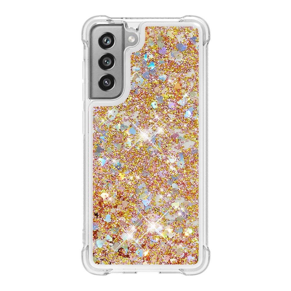 Samsung Galaxy S21 FE Glitter Powder TPU Case Goud