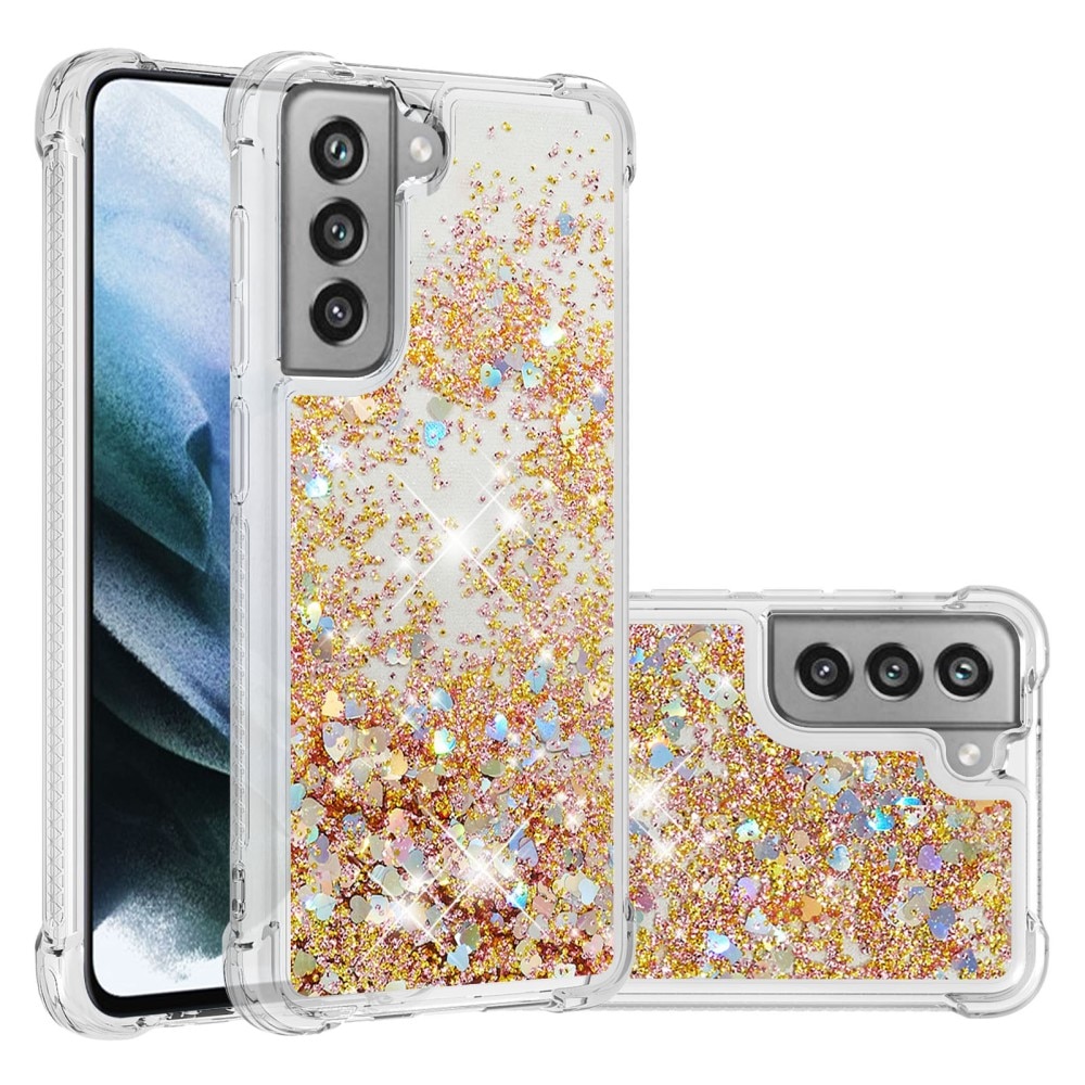Samsung Galaxy S21 FE Glitter Powder TPU Case Goud