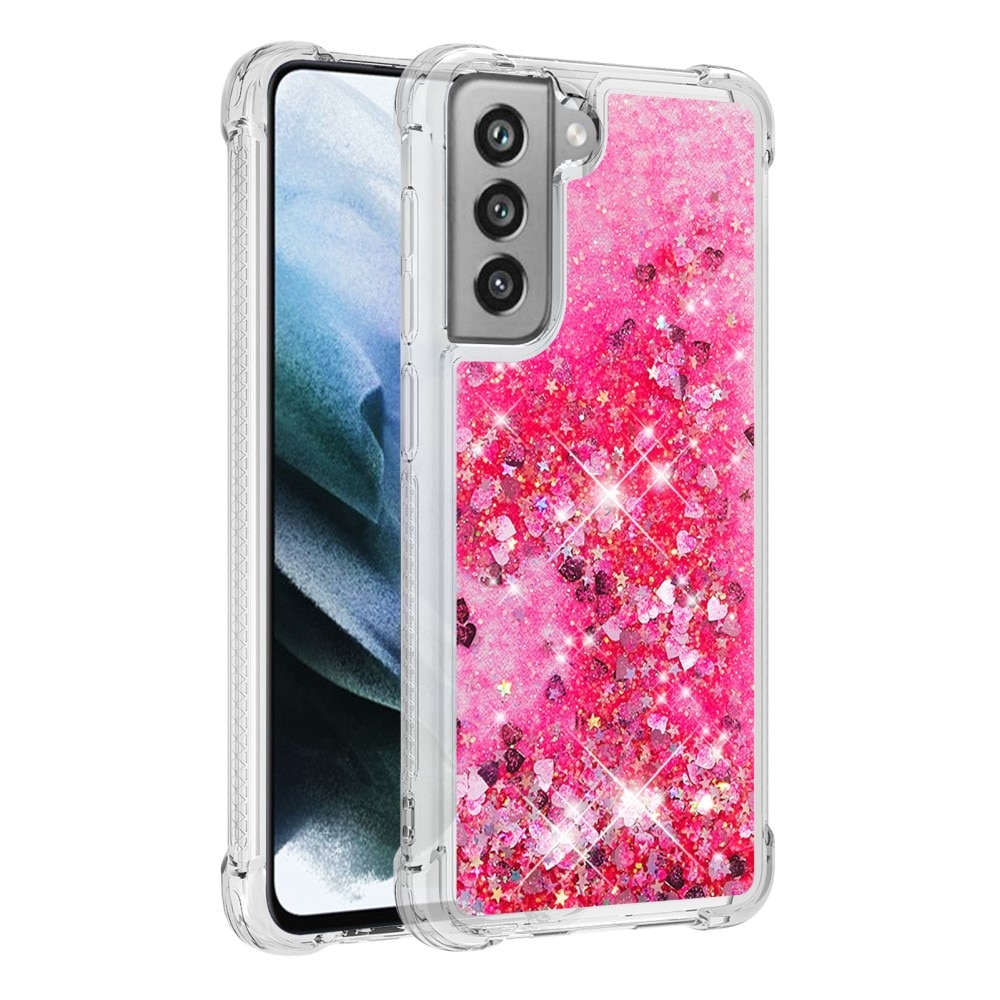 Samsung Galaxy S21 FE Glitter Powder TPU Case Roze