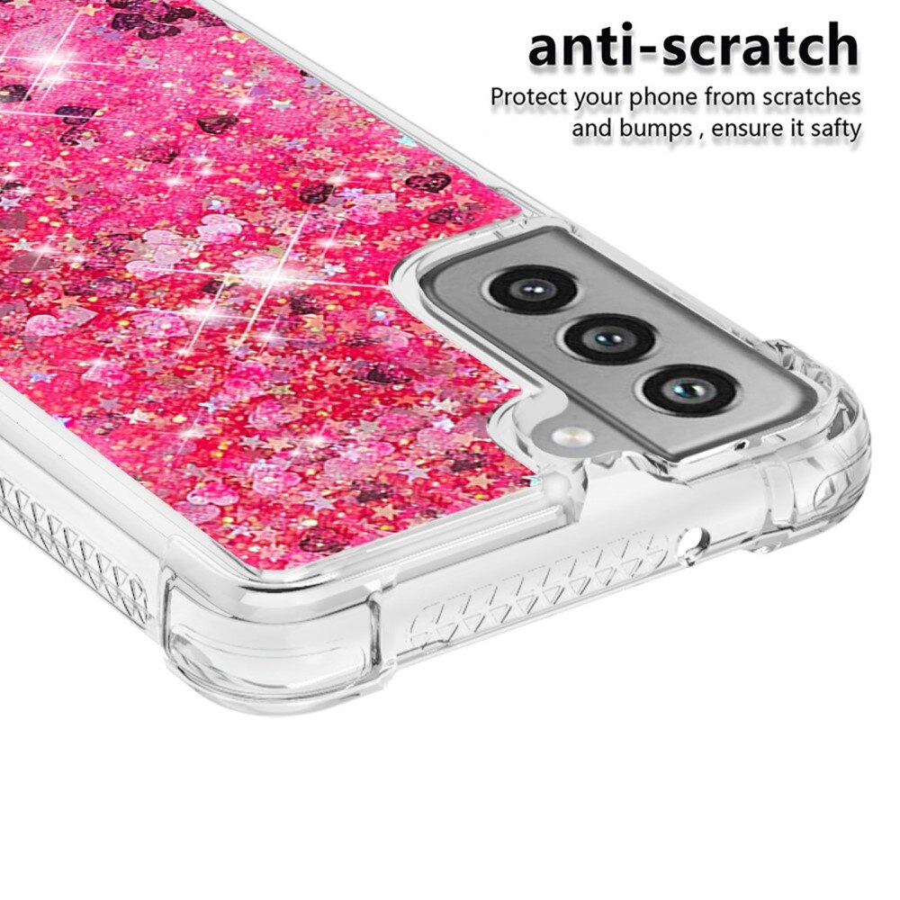 Samsung Galaxy S21 FE Glitter Powder TPU Case Roze
