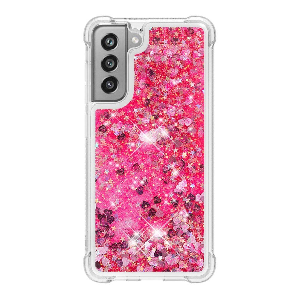 Samsung Galaxy S21 FE Glitter Powder TPU Case Roze