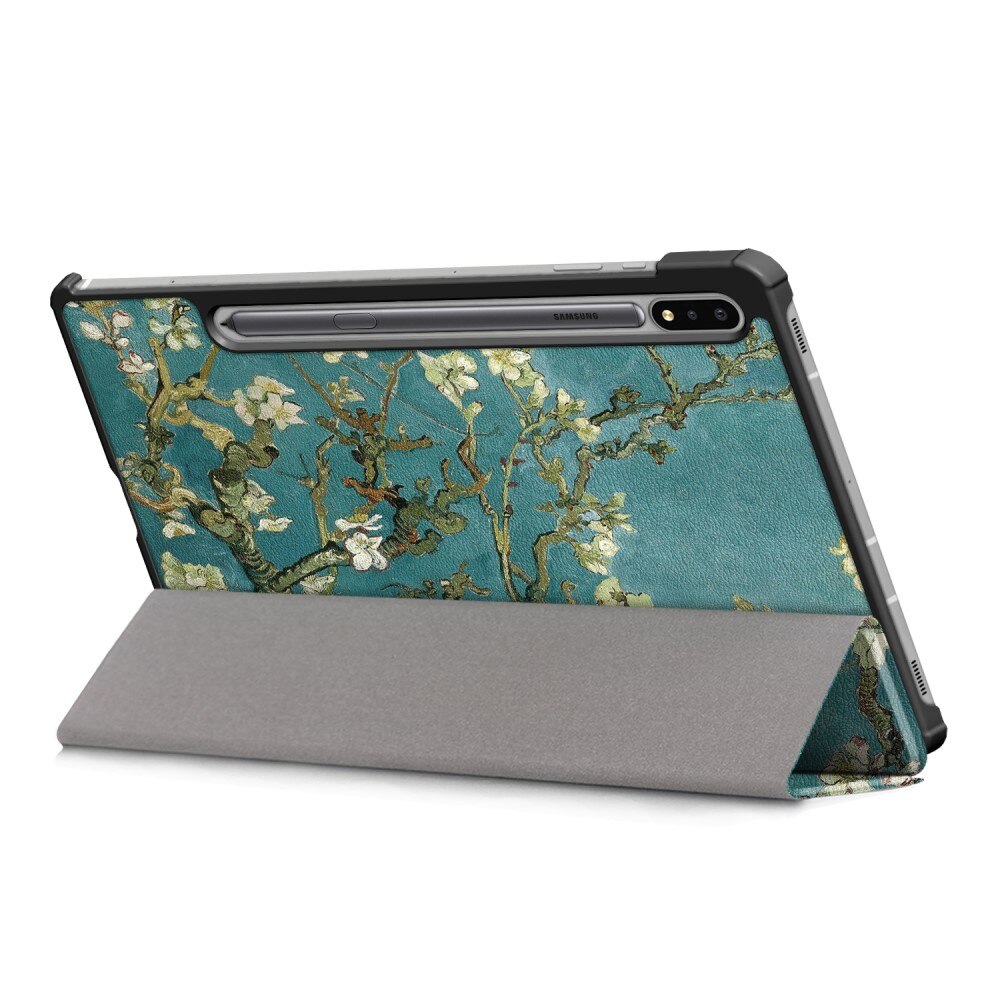 Samsung Galaxy Tab S7 FE Tri-fold Hoesje Kersenbloemen