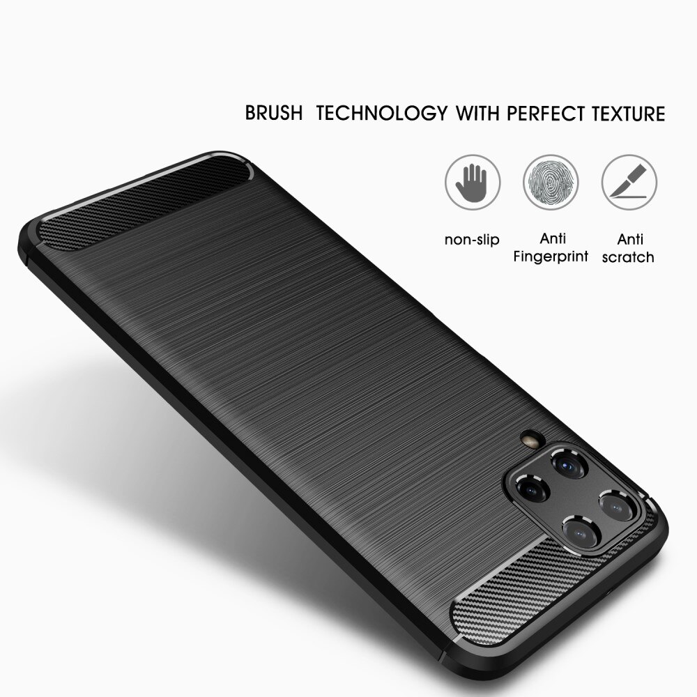 Hoesje TPU Brushed Samsung Galaxy A22 4G Zwart