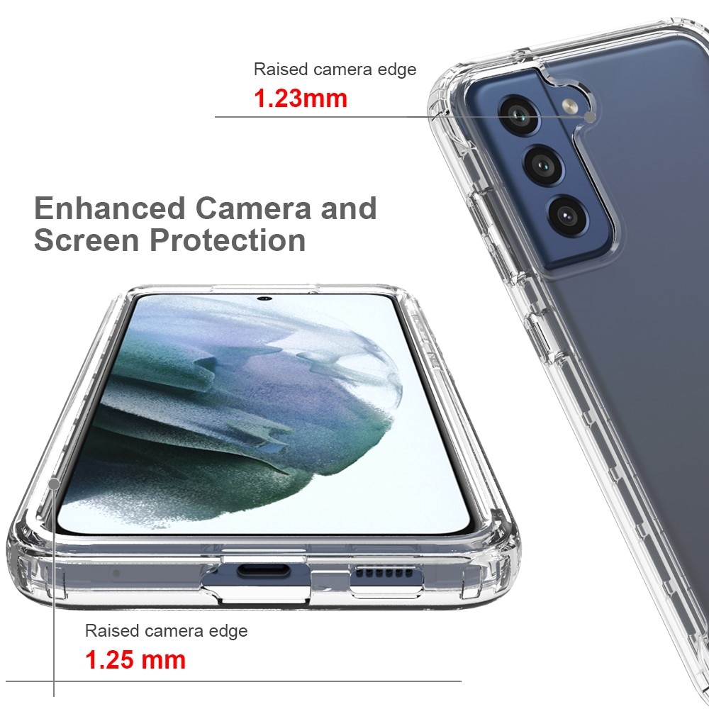 Samsung Galaxy S21 FE Full Cover Hoesje transparant