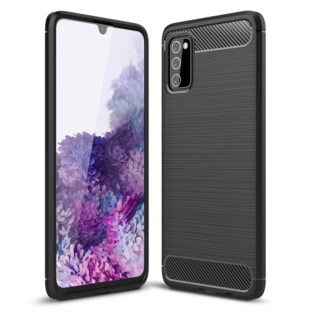 Brushed TPU Case Samsung Galaxy A03s Zwart