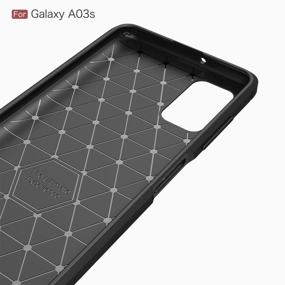 Brushed TPU Case Samsung Galaxy A03s Zwart