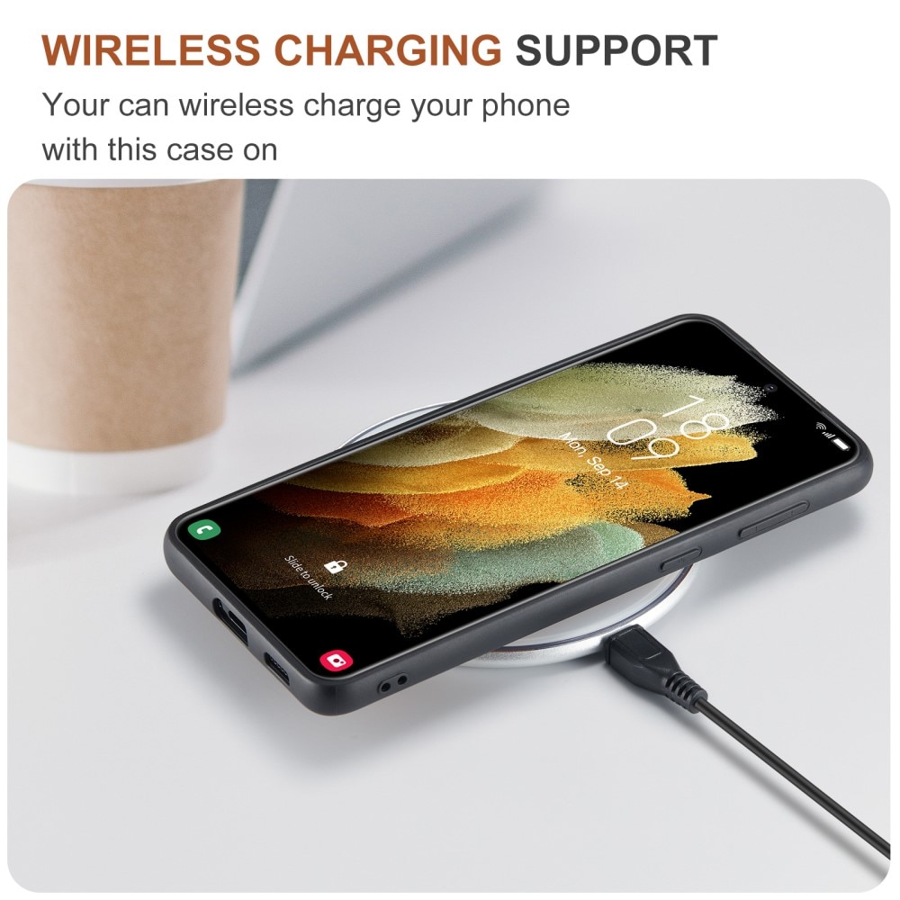Magnetic Card Slots Case Samsung Galaxy S21 FE Zwart