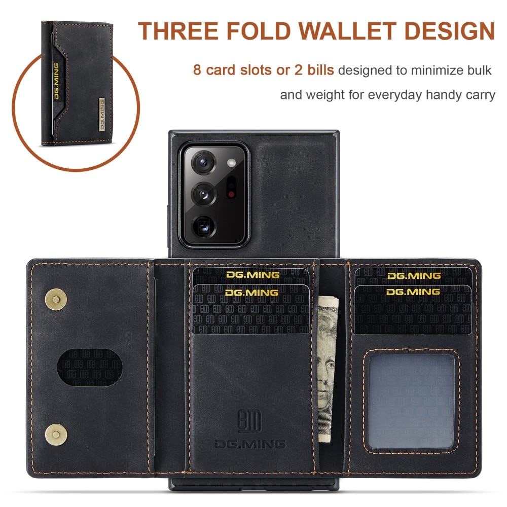 Magnetic Card Slots Case Samsung Galaxy Note 20 Ultra Zwart