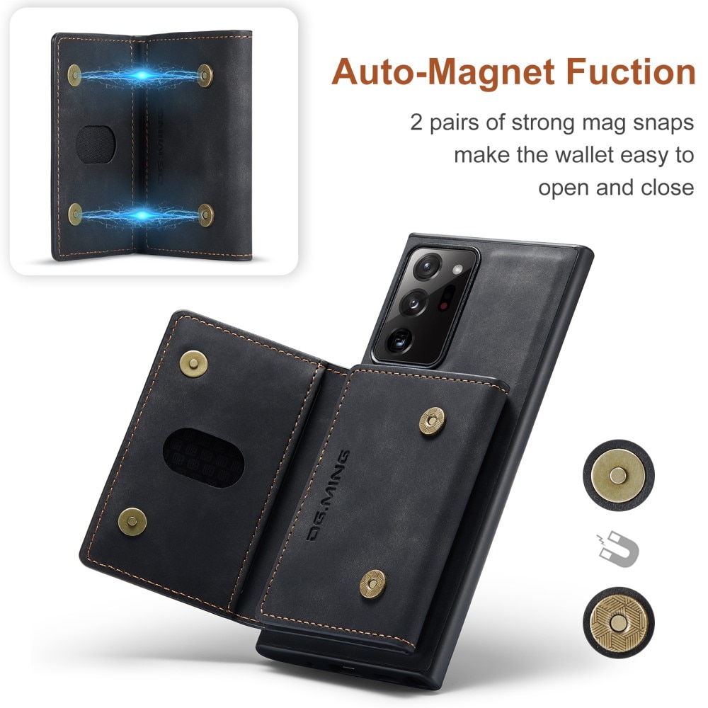 Magnetic Card Slot Case Samsung Galaxy Note 20 Ultra Zwart