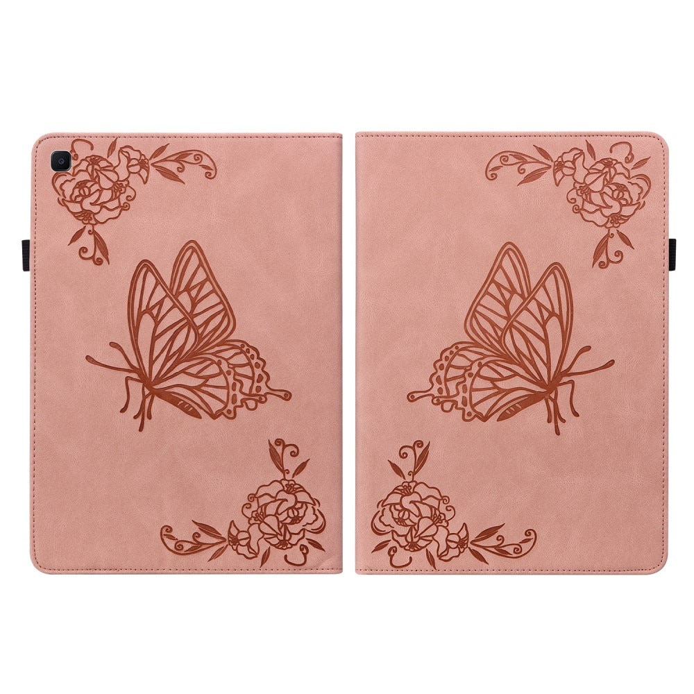 Samsung Galaxy Tab S6 Lite 10.4 Leren vlinderhoesje roze