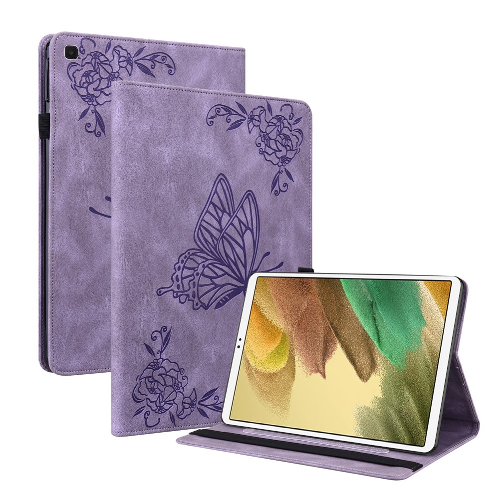 Samsung Galaxy Tab A7 Lite Leren vlinderhoesje paars