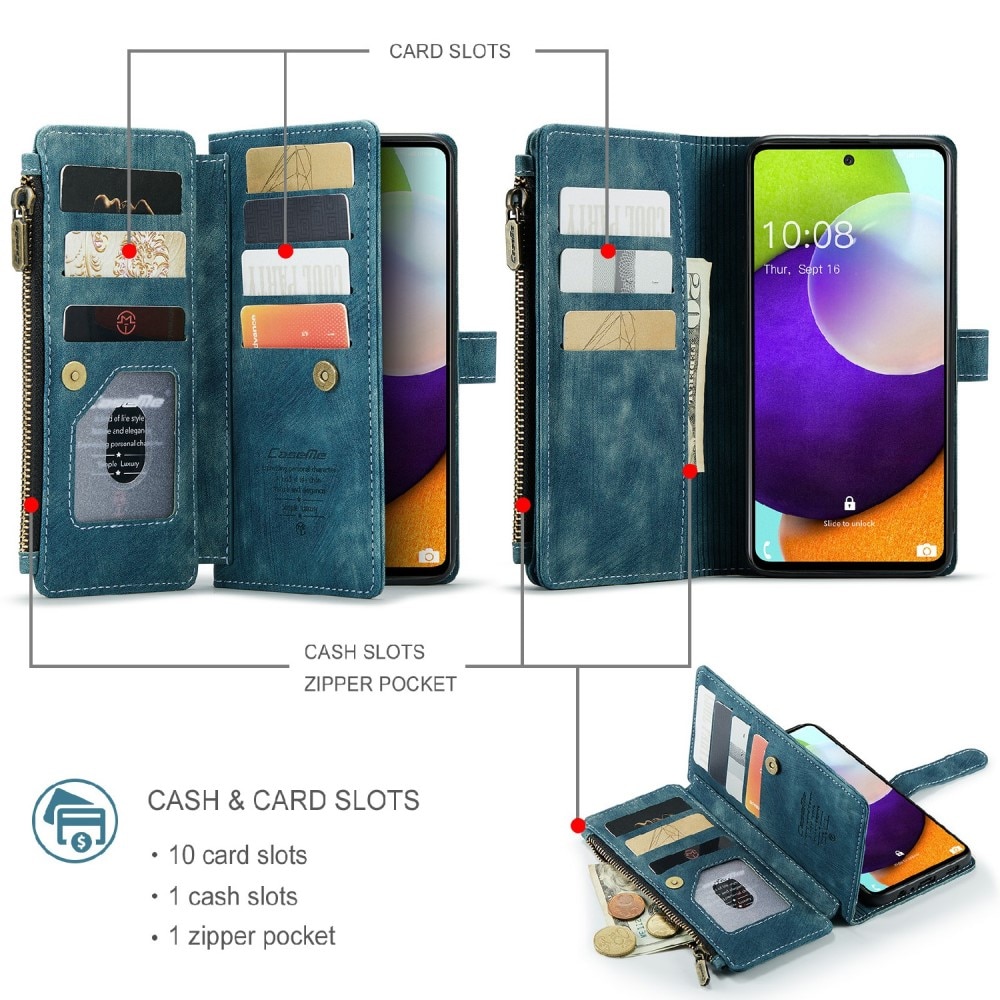 Bookcover hoesje Rits Samsung Galaxy A52/A52s Blauw