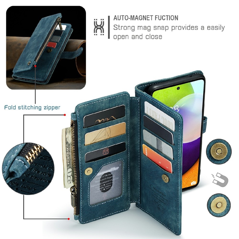 Bookcover hoesje Rits Samsung Galaxy A52/A52s Blauw