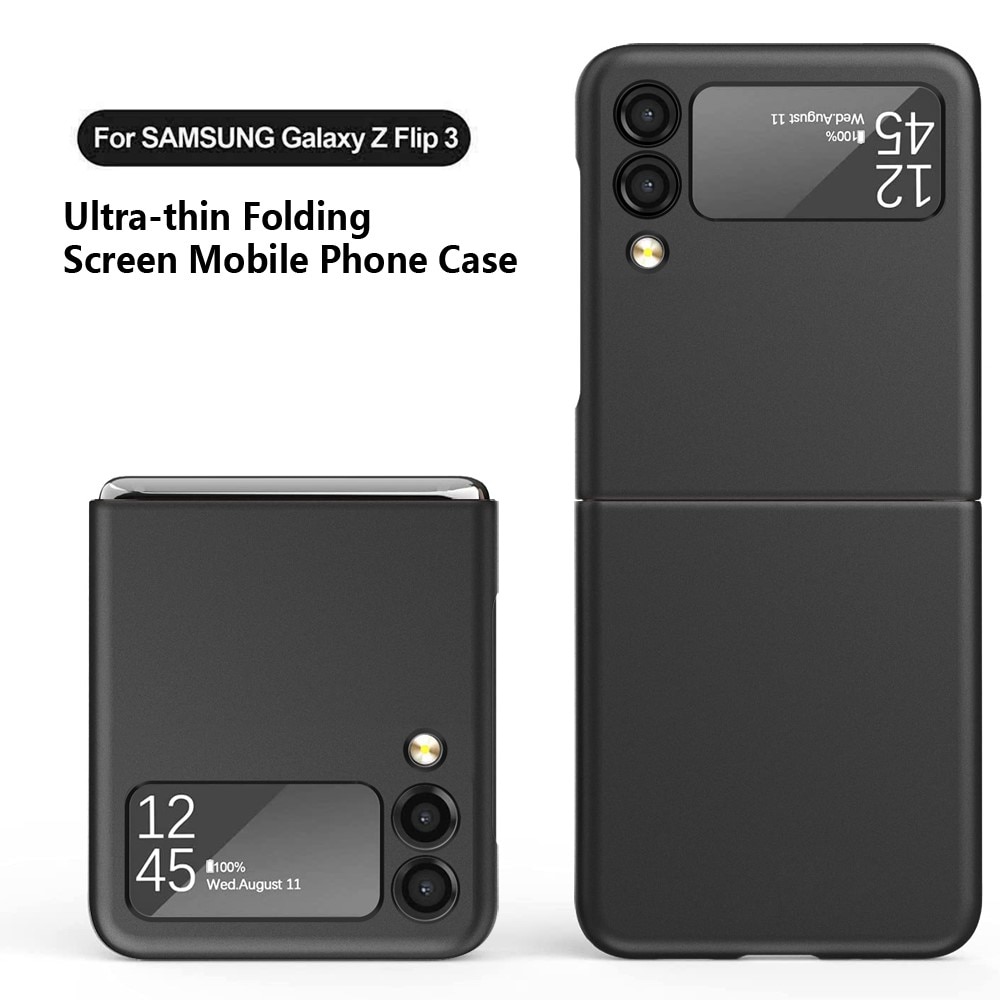 Samsung Galaxy Z Flip 3 Hardcase Gummicoating Zwart