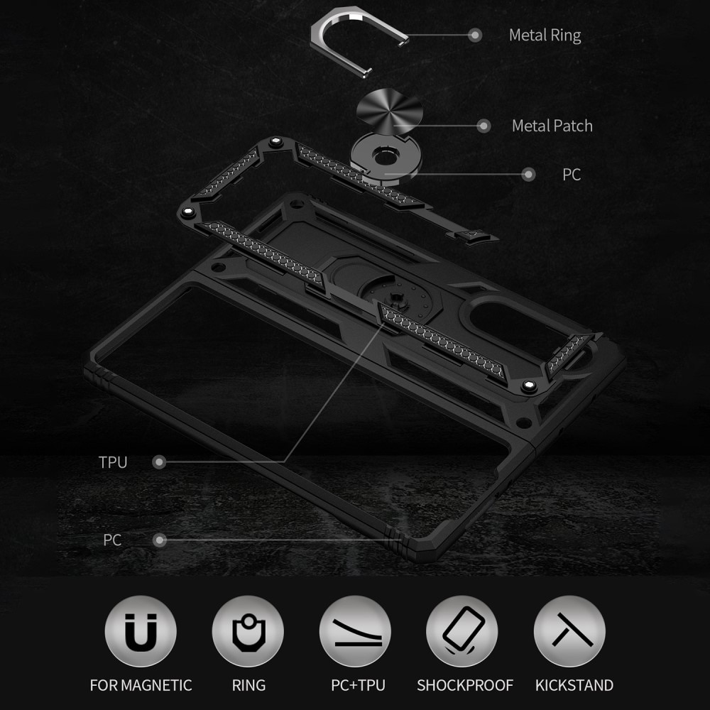 Samsung Galaxy Z Fold 3 Hybridcase Tech Ring zwart