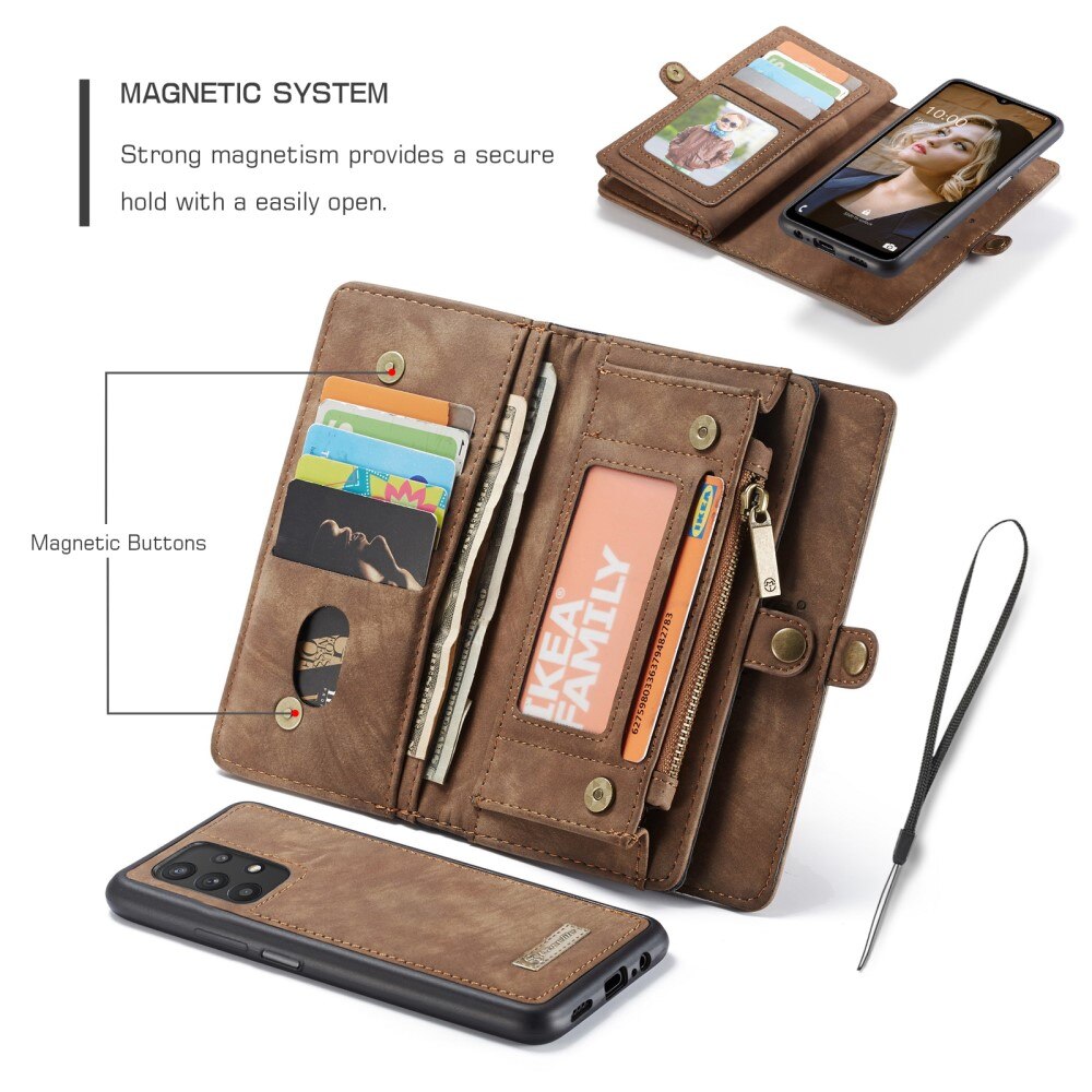 Multi-slot Hoesje Samsung Galaxy A32 5G Bruin