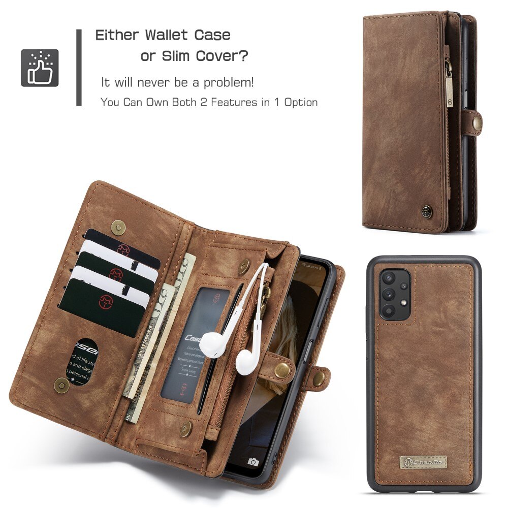 Multi-slot Hoesje Samsung Galaxy A32 5G Bruin