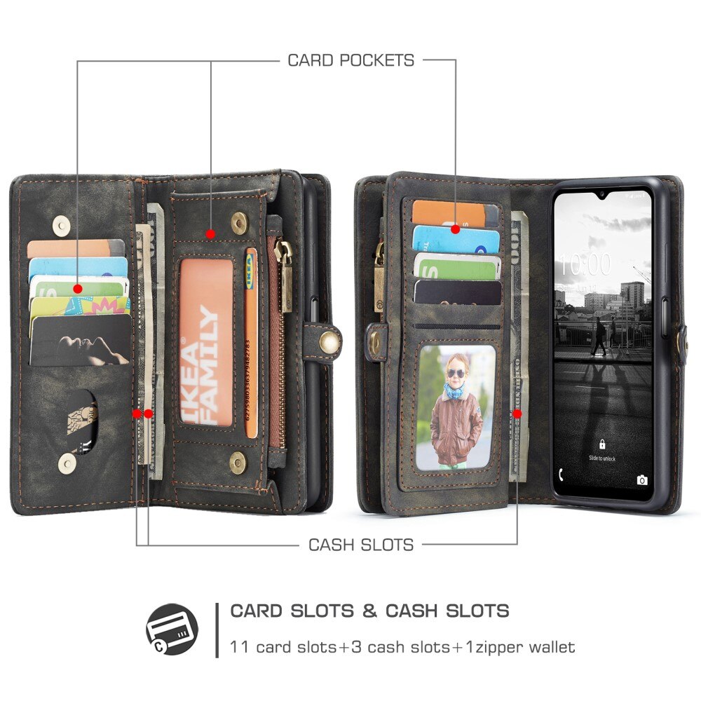 Multi-slot Hoesje Samsung Galaxy A12 5G Grijs