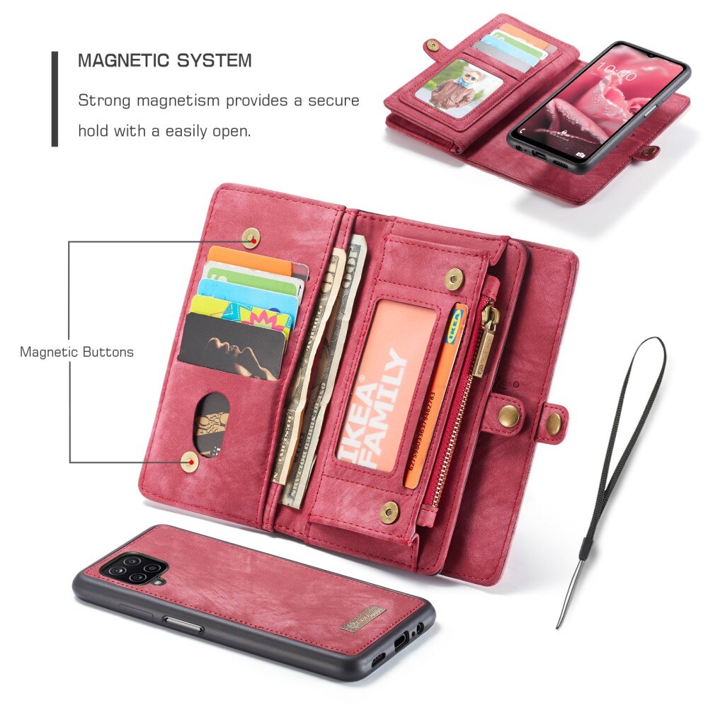 Multi-slot Hoesje Samsung Galaxy A12 5G Rood