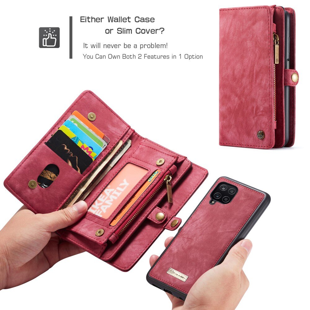 Multi-slot Hoesje Samsung Galaxy A12 5G Rood