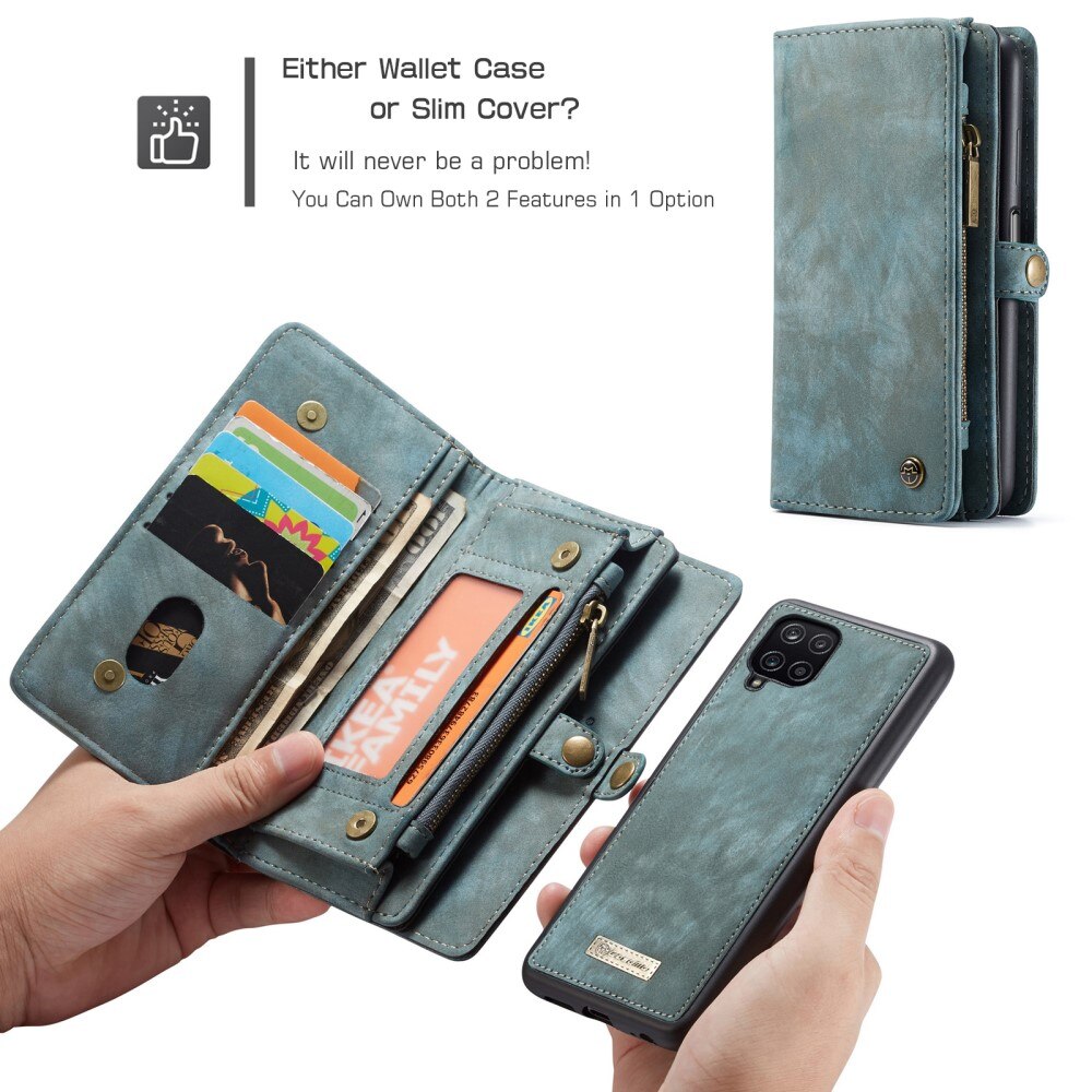 Multi-slot Hoesje Samsung Galaxy A12 5G Blauw