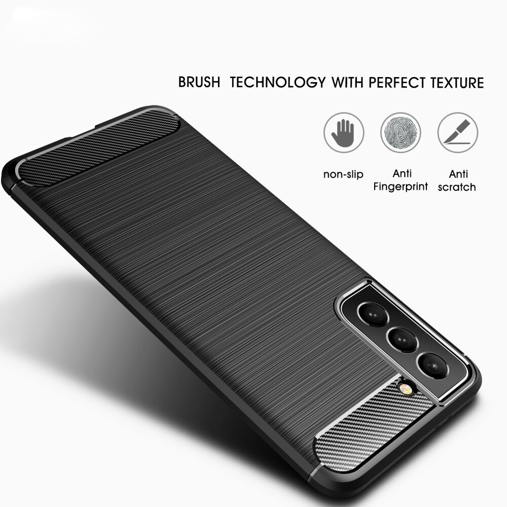 Hoesje TPU Brushed Samsung Galaxy S22 Plus Zwart