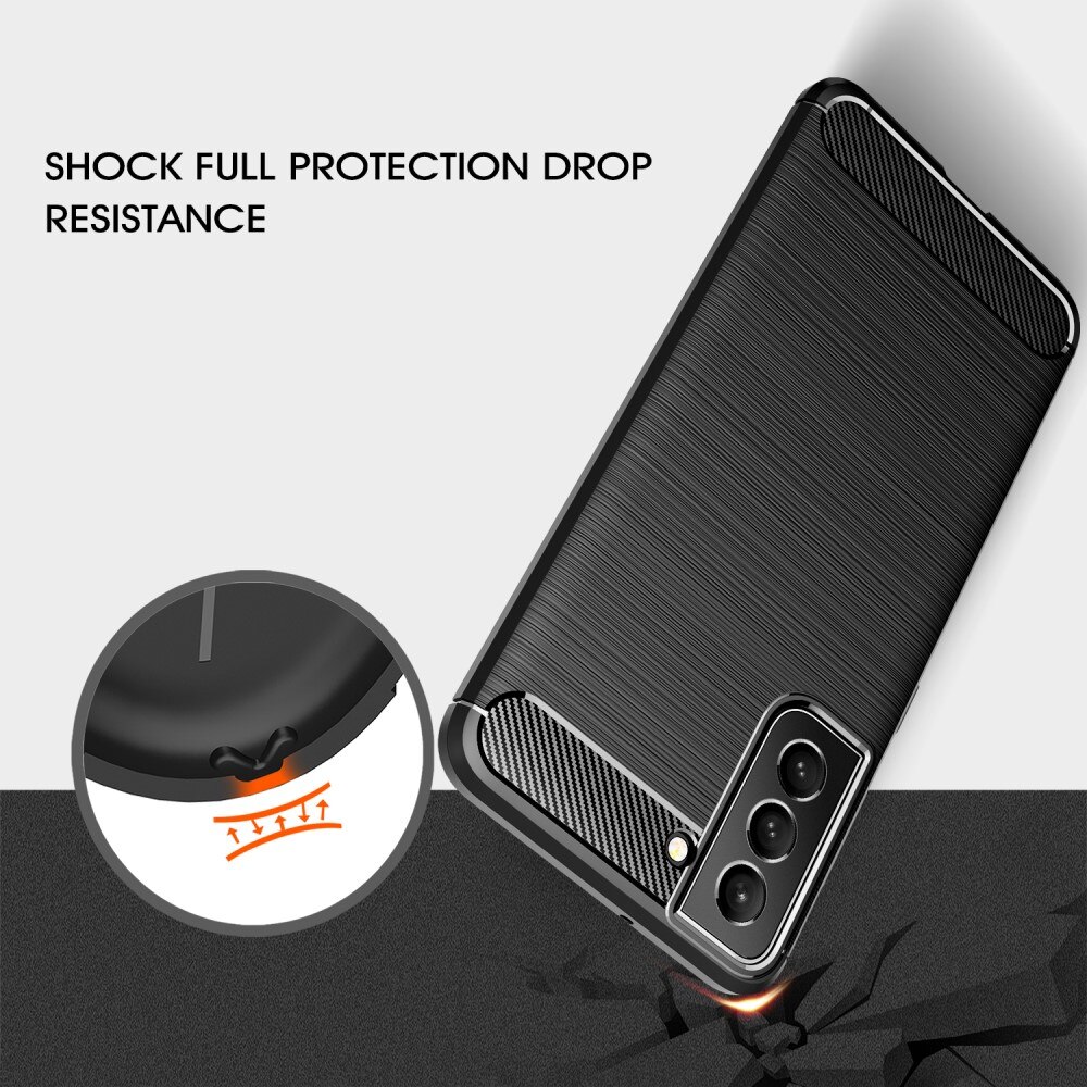 Hoesje TPU Brushed Samsung Galaxy S22 Plus Zwart