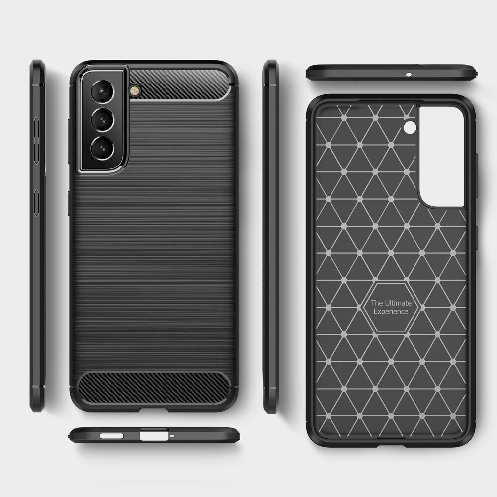 Hoesje TPU Brushed Samsung Galaxy S22 Plus Zwart