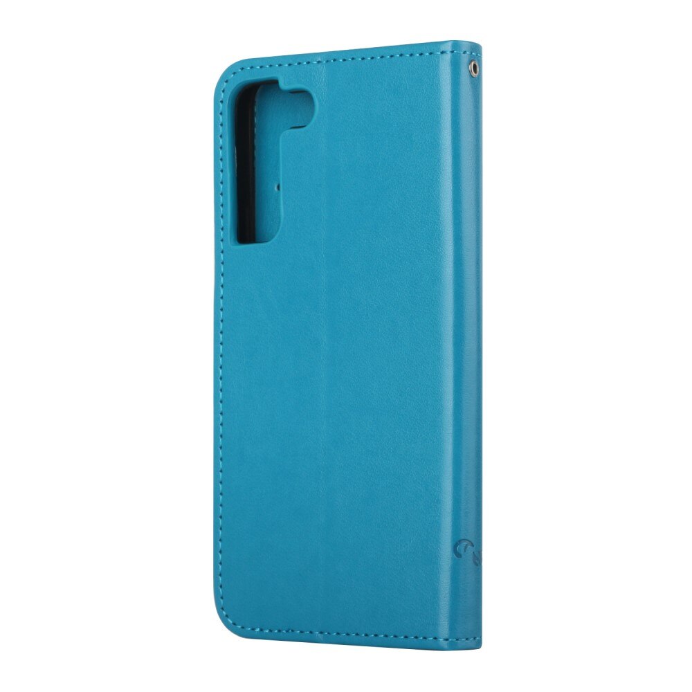 Samsung Galaxy S22 Plus Leren vlinderhoesje Blauw