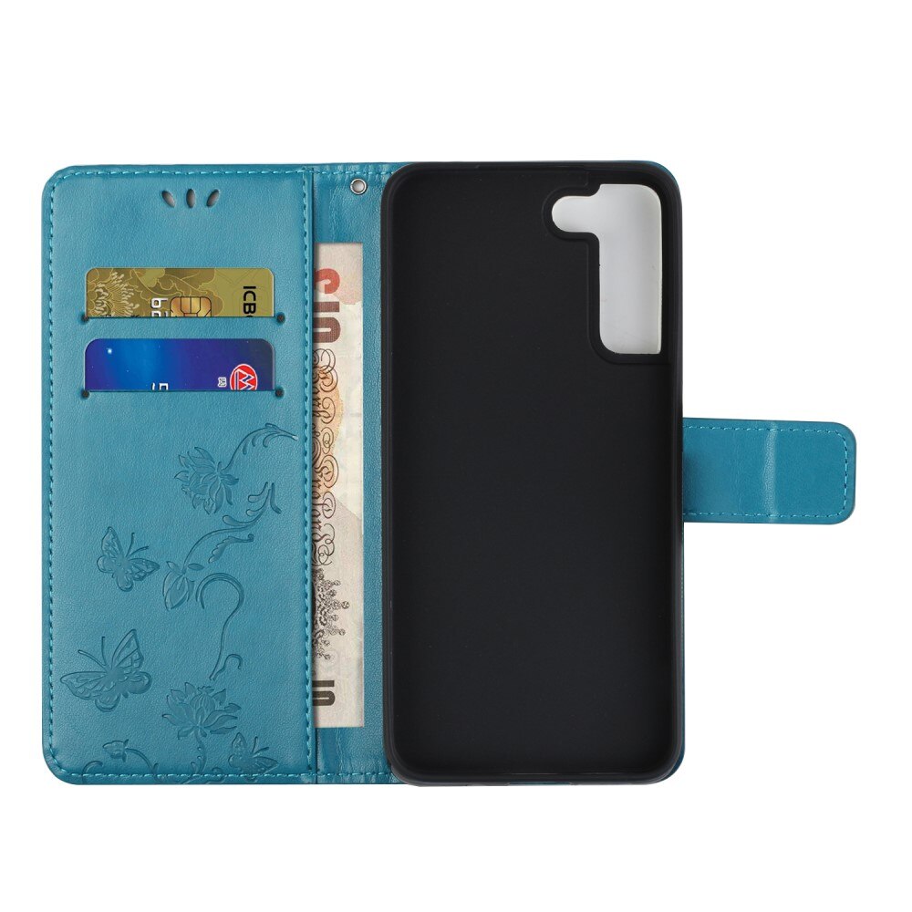 Samsung Galaxy S22 Plus Leren vlinderhoesje Blauw