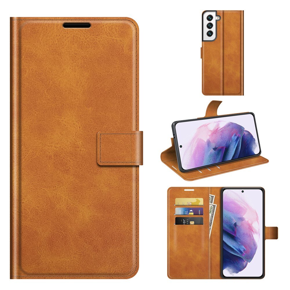 Samsung Galaxy S22 Plus Leather Wallet Cognac