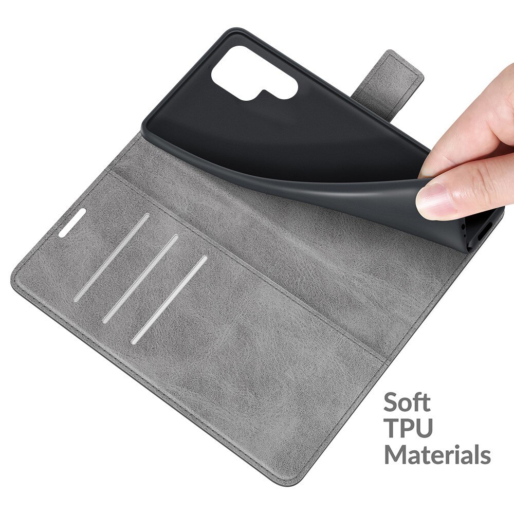 Samsung Galaxy S22 Ultra Leather Wallet Grey