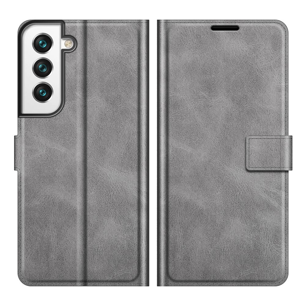 Samsung Galaxy S22 Leather Wallet Grey