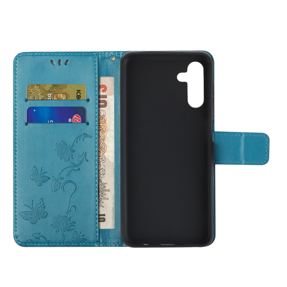 Samsung Galaxy A04s Leren vlinderhoesje Blauw